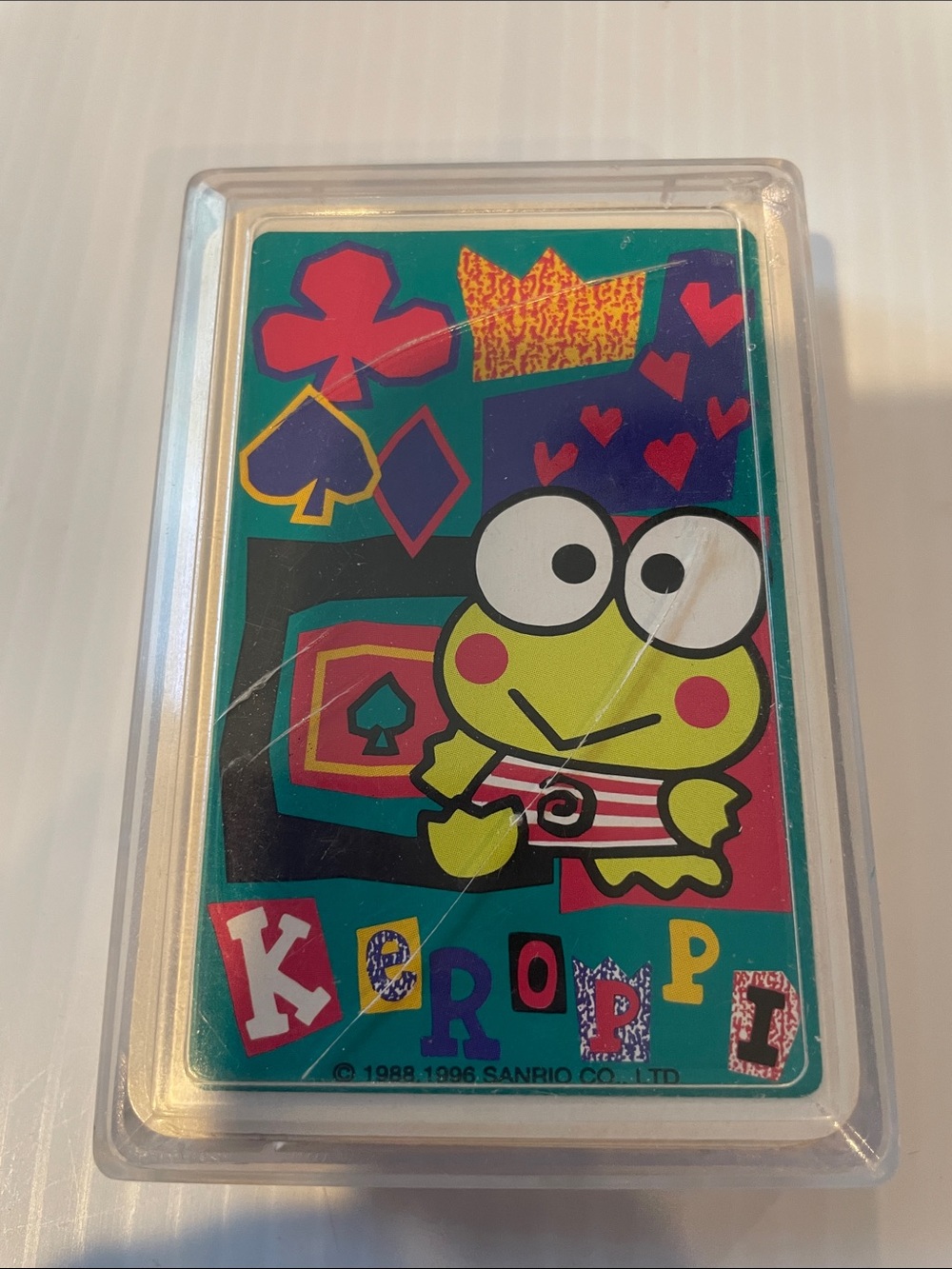 Sanrio Keroppi Teal Multicolor Card Deck